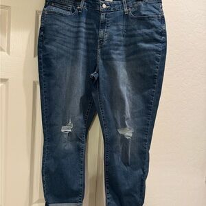 NWT LEVI STRAUSS PLUS SIZE BOYFRIEND JEANS LIGHTLY DISTRESSED SIZE 22/W36